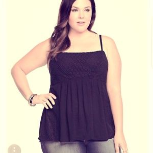 Black crochet lace babydoll